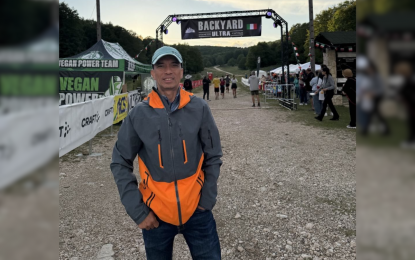 <p><strong>PINOY ULTRARUNNER</strong>. Ireland-based Filipino ultrarunner Jivee Tolentino completes 160.8 kilometers in 24 consecutive hours at the Backyard Ultra Livata held in Subiaco, Italy from May 31 to June 2, 2024. He finished 15th out of the 146 international ultrarunners.<em> (Photo courtesy of Alona Cochon)</em></p>