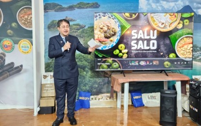 <p><strong>SLOW FOOD</strong>. Philippine Ambassador Neal Imperial delivers his keynote speech at the opening of the Slow Food in the Philippines booth at Terra Madre Salone del Gusto 2024 in Turin, Italy on Sept. 26, 2024. He said the country’s successful bid to host the 2025 Terra Madre Asia Pacific in Bacolod City is expected to put Negros Island on the radar of culinary tourists from across the globe. <em>(Photo courtesy of the Philippine Embassy in Italy)</em></p> <p> </p>