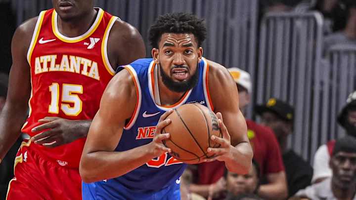 New York Knicks, Karl-Anthony Towns, Atlanta Hawks, Clint Capela New York Knicks, Karl-Anthony Towns, Atlanta Hawks, Clint Capela