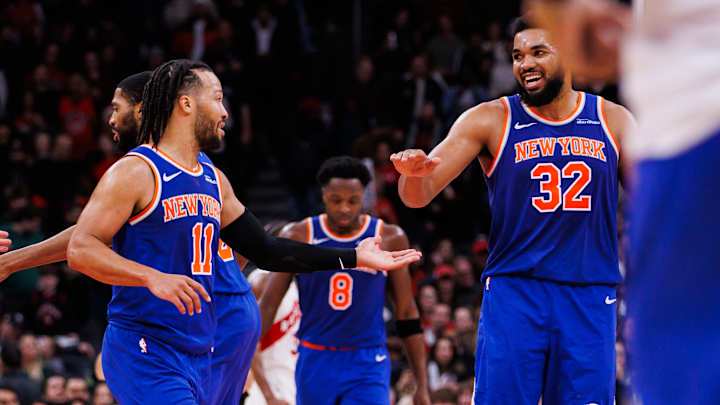 New York Knicks, Jalen Brunson, Karl-Anthony Towns New York Knicks, Jalen Brunson, Karl-Anthony Towns