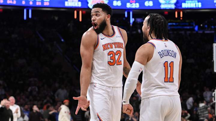 New York Knicks, Jalen Brunson, Karl-Anthony Towns New York Knicks, Jalen Brunson, Karl-Anthony Towns