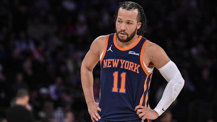 Apr 8, 2025; New York, New York, USA; New York Knicks guard Jalen Brunson (11) during the second half against the Boston Celtics at Madison Square Garden. Mandatory Credit: John Jones-Imagn Images Apr 8, 2025; New York, New York, USA; New York Knicks guard Jalen Brunson (11) during the second half against the Boston Celtics at Madison Square Garden. Mandatory Credit: John Jones-Imagn Images
