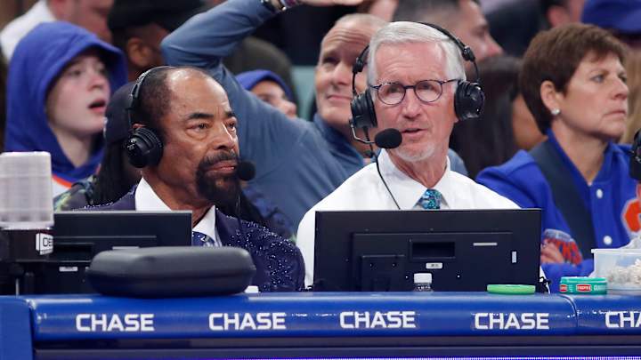 New York Knicks, Walt Frazier, Mike Breen New York Knicks, Walt Frazier, Mike Breen
