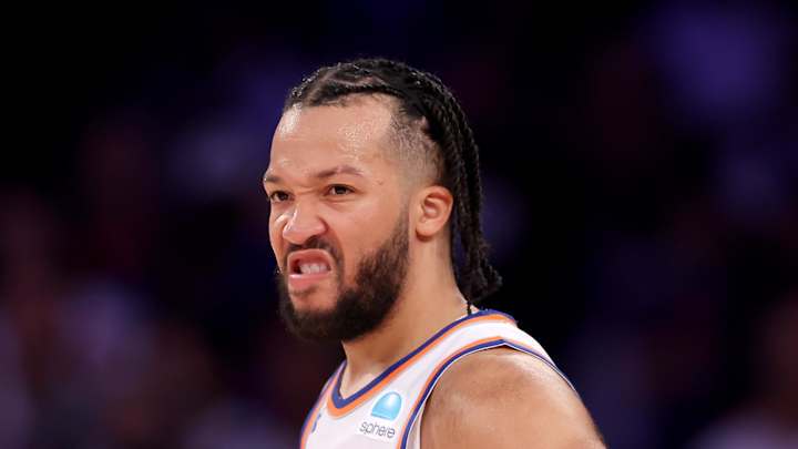 May 19, 2024; New York, New York, USA; New York Knicks guard Jalen Brunson (11) reacts during the third quarter of game seven of the second round of the 2024 NBA playoffs against the Indiana Pacers at Madison Square Garden. Mandatory Credit: Brad Penner-Imagn Images May 19, 2024; New York, New York, USA; New York Knicks guard Jalen Brunson (11) reacts during the third quarter of game seven of the second round of the 2024 NBA playoffs against the Indiana Pacers at Madison Square Garden. Mandatory Credit: Brad Penner-Imagn Images