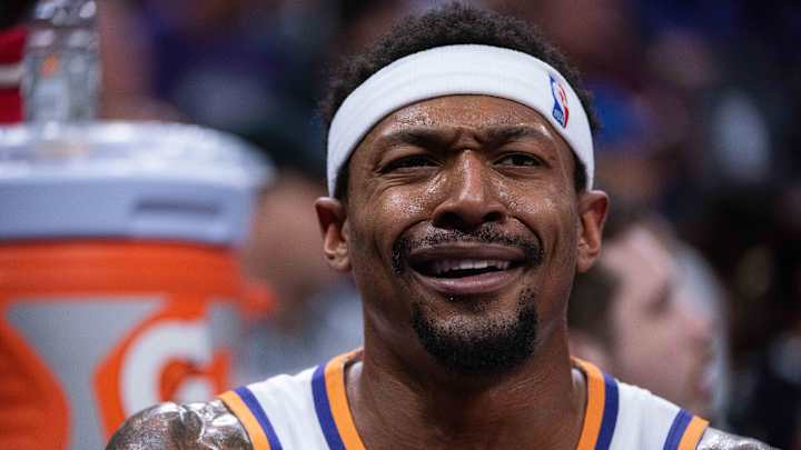 Apr 12, 2024; Sacramento, California, USA; Phoenix Suns guard Bradley Beal (3) reacts to a call during the second quarter at Golden 1 Center. Mandatory Credit: Ed Szczepanski-Imagn Images Apr 12, 2024; Sacramento, California, USA; Phoenix Suns guard Bradley Beal (3) reacts to a call during the second quarter at Golden 1 Center. Mandatory Credit: Ed Szczepanski-Imagn Images