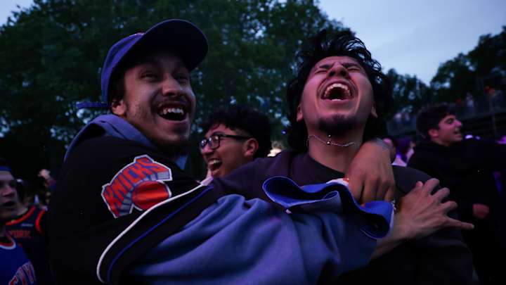 New York Knicks Host Watch Party In Central Park For NBA Eastern Conference Finals New York Knicks Host Watch Party In Central Park For NBA Eastern Conference Finals