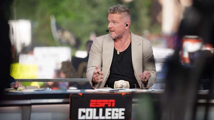 Sep 16, 2023; Boulder, Colorado, USA; Pat McAfee on the set of ESPN College GameDay. Sep 16, 2023; Boulder, Colorado, USA; Pat McAfee on the set of ESPN College GameDay.
