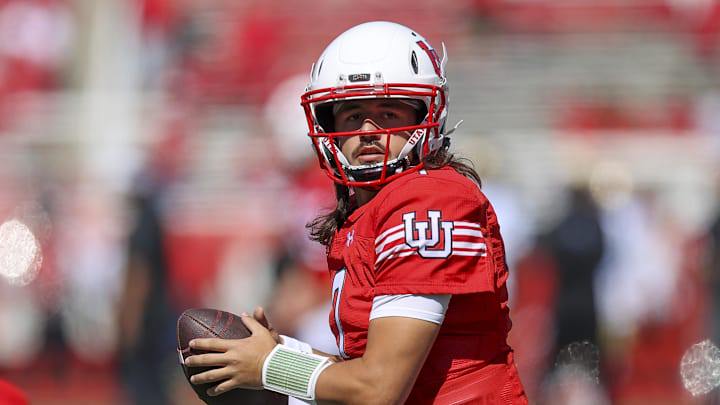 Sep 23, 2023; Salt Lake City, Utah, USA; Utah Utes quarterback Cameron Rising (7). Sep 23, 2023; Salt Lake City, Utah, USA; Utah Utes quarterback Cameron Rising (7).