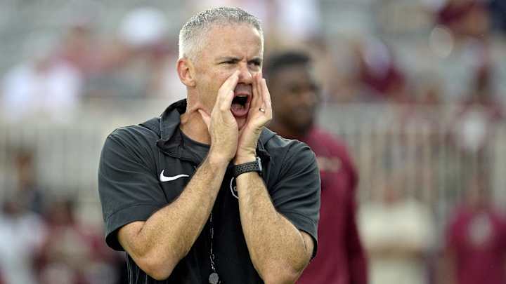 Sep 2, 2024; Tallahassee, Florida, USA; Florida State Seminoles head coach Mike Norvell before the game against the Boston College Eagles at Doak S. Campbell Stadium. Mandatory Credit: Melina Myers-USA TODAY Sports Sep 2, 2024; Tallahassee, Florida, USA; Florida State Seminoles head coach Mike Norvell before the game against the Boston College Eagles at Doak S. Campbell Stadium. Mandatory Credit: Melina Myers-USA TODAY Sports