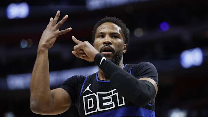 Mar 13, 2025; Detroit, Michigan, USA; Detroit Pistons guard Malik Beasley (5) celebrates in the second half against the Washington Wizards at Little Caesars Arena. Mandatory Credit: Rick Osentoski-Imagn Images Mar 13, 2025; Detroit, Michigan, USA; Detroit Pistons guard Malik Beasley (5) celebrates in the second half against the Washington Wizards at Little Caesars Arena. Mandatory Credit: Rick Osentoski-Imagn Images