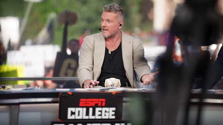 Sep 16, 2023; Boulder, Colorado, USA; Pat McAfee on the set of ESPN College GameDay prior to the game between the Colorado Buffaloes and the Colorado State Rams at Folsom Field. Mandatory Credit: Andrew Wevers-Imagn Images Sep 16, 2023; Boulder, Colorado, USA; Pat McAfee on the set of ESPN College GameDay prior to the game between the Colorado Buffaloes and the Colorado State Rams at Folsom Field. Mandatory Credit: Andrew Wevers-Imagn Images