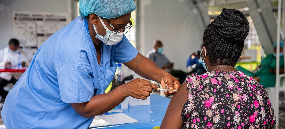 The supply of COVID-19 vaccines to developing countries like the Democratic Republic of the Congo (pictured), needs to be stepped up, according to the UN. The supply of COVID-19 vaccines to developing countries like the Democratic Republic of the Congo (pictured), needs to be stepped up, according to the UN.