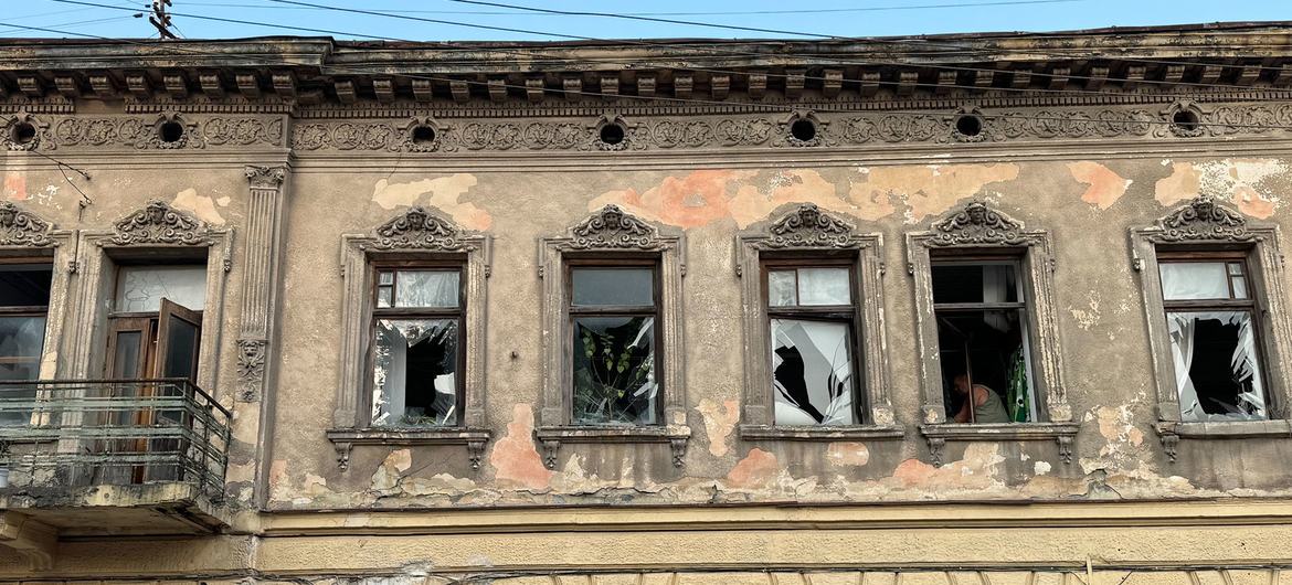 Buildings were damaged in Lviv following drone and missile attacks in the western Ukrainian city on Wednesday. Buildings were damaged in Lviv following drone and missile attacks in the western Ukrainian city on Wednesday.