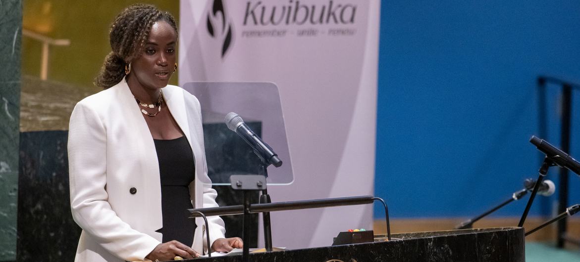 Survivor Germaine Tuyisenge Müller, global health researcher, author and educator, addresses the 31st mark of the 1994 Genocide against the Tutsi in Rwanda. Survivor Germaine Tuyisenge Müller, global health researcher, author and educator, addresses the 31st mark of the 1994 Genocide against the Tutsi in Rwanda.