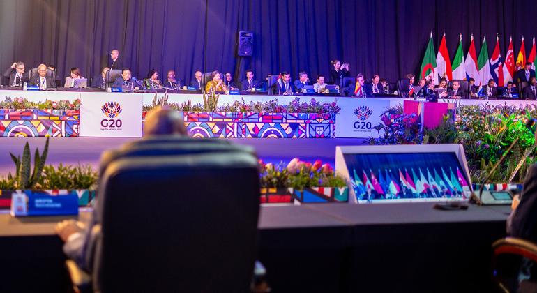 Deputy Secretary-General, Amina Mohammed, in Johannesburg, South Africa, representing the Secretary-General at the G20 Foreign Ministers Meeting. Deputy Secretary-General, Amina Mohammed, in Johannesburg, South Africa, representing the Secretary-General at the G20 Foreign Ministers Meeting.