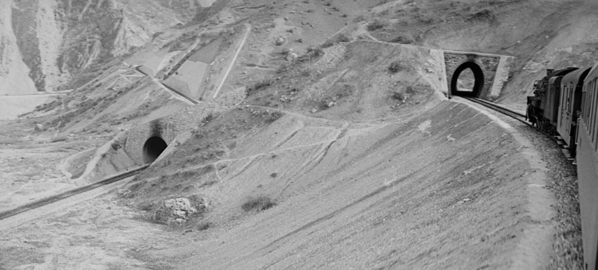 Trans-Iranian Railway heads into a tunnel. Trans-Iranian Railway heads into a tunnel.