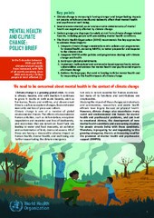 Mental health and Climate Change: Policy Brief