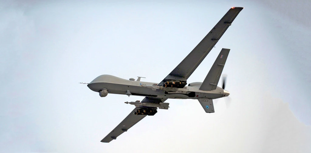 A UAV (Unmanned Aerial Vehicle) is pictured airborne over Afghanistan. A UAV (Unmanned Aerial Vehicle) is pictured airborne over Afghanistan.