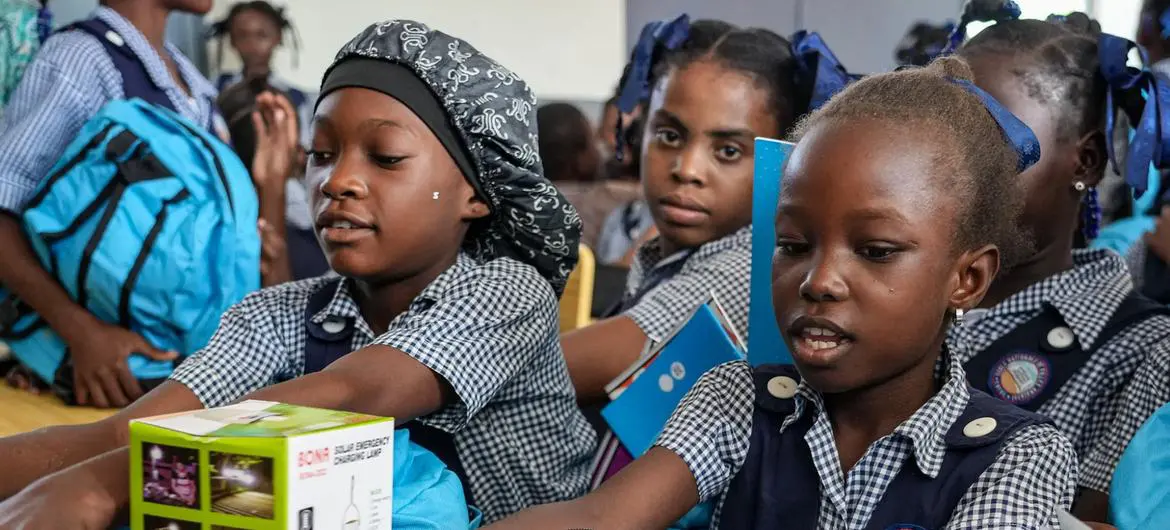 Launch of the ‘Back-to-School’ campaign at École Nationale Mixte de Léogâne on 2 October. 