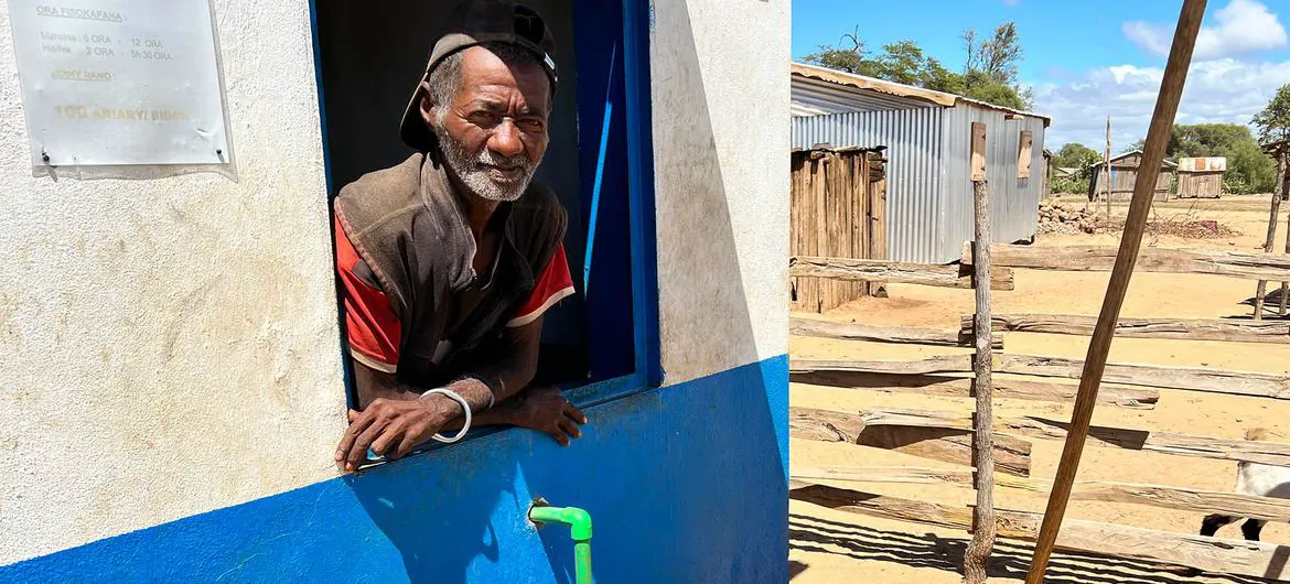 Water is on tap for the first time in Ankilinanjosoa village. Water is on tap for the first time in Ankilinanjosoa village.