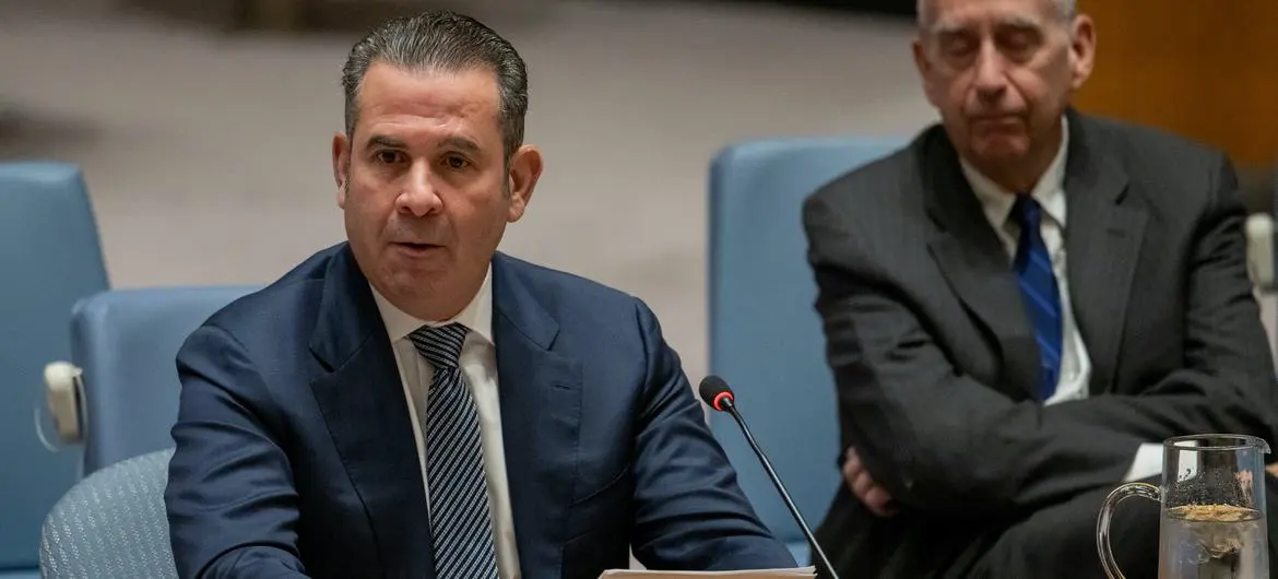 Eduardo Conrad, President of Ascension, briefs the Security Council on impacts of ransomware attacks on hospitals run by the organization.