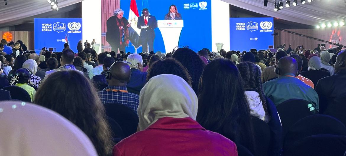 Manal Awad, Minister of Local Development, Egypt presenting Cairo Call to Action. Manal Awad, Minister of Local Development, Egypt presenting Cairo Call to Action.