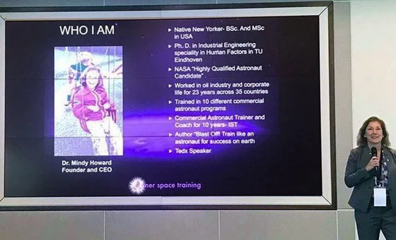 Mindy Howard delivers keynote speech at the UN Space4Women Expert Meeting in Dubai, 21-22 October 2021. Mindy Howard delivers keynote speech at the UN Space4Women Expert Meeting in Dubai, 21-22 October 2021.