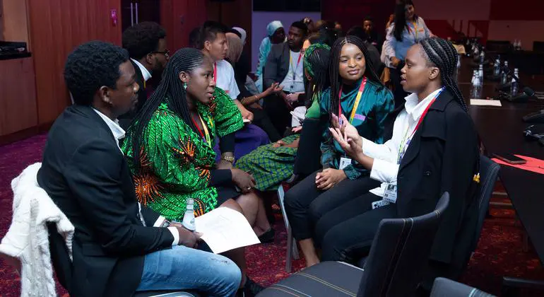 Youth delegates gathered for consultations at the Youth Forum, which was held ahead of the Fifth UN Conference on the Least Developed Countries, LDC5, in Doha, Qatar. Youth delegates gathered for consultations at the Youth Forum, which was held ahead of the Fifth UN Conference on the Least Developed Countries, LDC5, in Doha, Qatar.