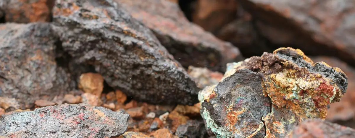 Ore containing copper, cobalt and nickel at a mine.