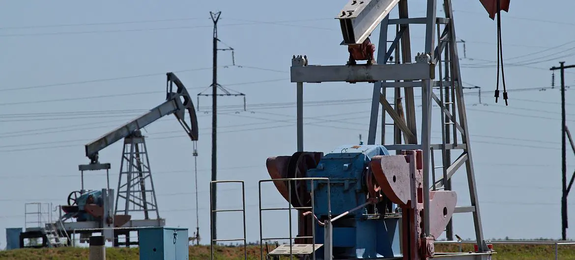 Oil pumps, in southern Russia.