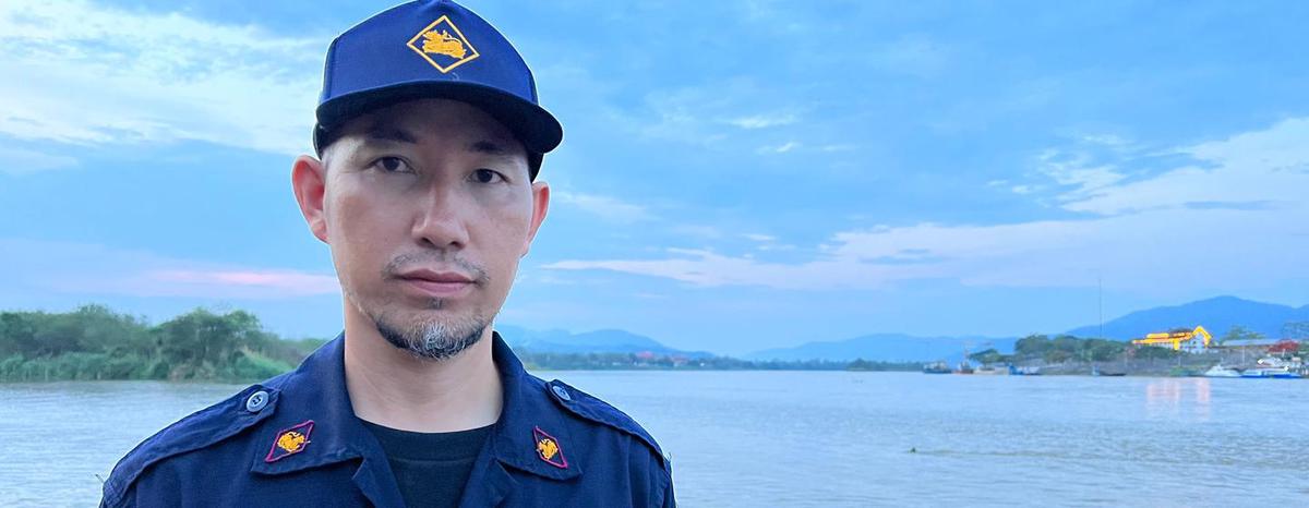 Eakkachai Suphan is a village security volunteer in the village of Sop Ruak in northern Thailand. Eakkachai Suphan is a village security volunteer in the village of Sop Ruak in northern Thailand.