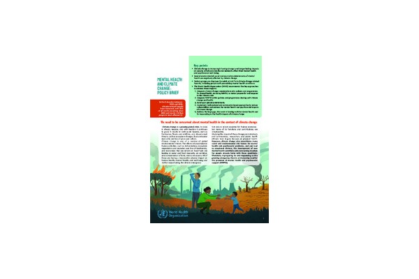 Mental health and Climate Change: Policy Brief