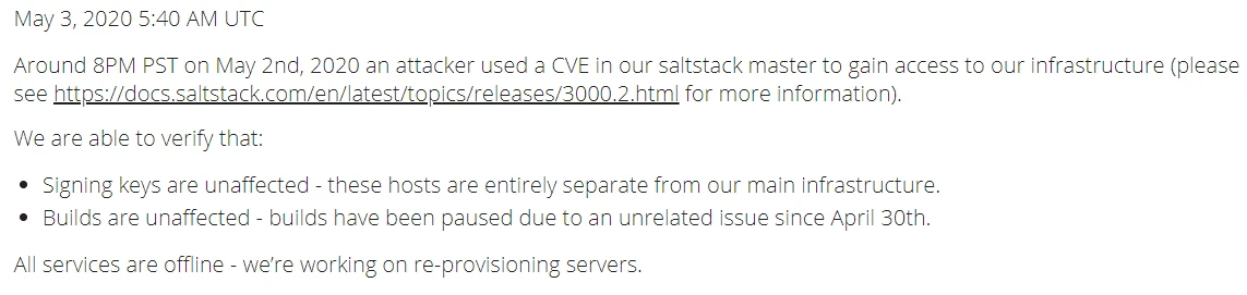 SaltStack Vulnerability