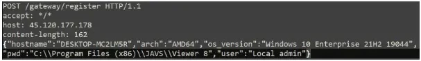 Sample Network Traffic Containing Information About the Host