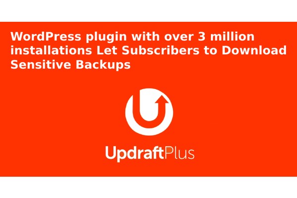 WordPress Plugin with over 3 million Installations Let Subscribers to Download Sensitive Backups