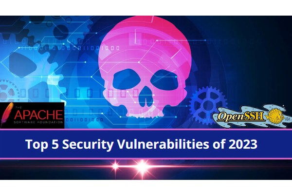 Top 5 Security Vulnerabilities of 2023: Apache and OpenSSH Are The Most Vulnerable