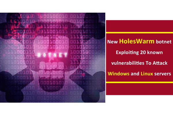 New HolesWarm Botnet Exploiting 20 Known Vulnerabilities To Attack Windows & Linux Servers