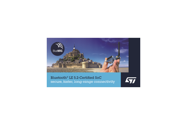 BlueNRG-LP, the 3rd Generation, Bluetooth LE 5.2-certified SoC from STMicroelectronics
