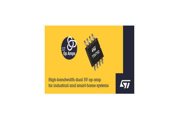 High-bandwidth dual 5V op amp for Industrial & Smart-home systems