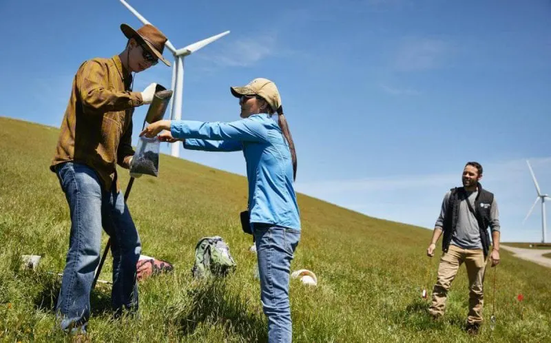 Collecting soil samples in California for analysis of carbon sequestration. Credit: StopWaste