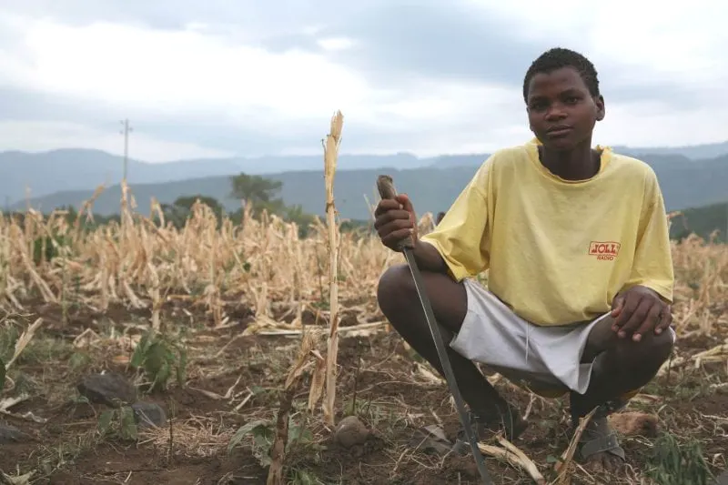 a young man in drought conditions in ethiopia a young man in drought conditions in ethiopia