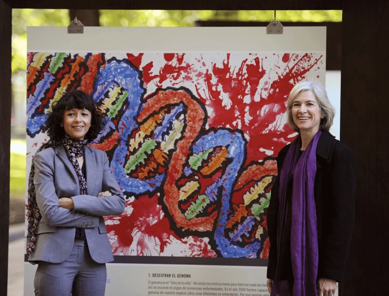 Scientists-Emmanuelle-Charpentier-inventors-technology-children-Jennifer-October-21-2015 Scientists Emmanuelle Charpentier (left) and Jennifer Doudna (right), inventors of CRISPR-Cas9 technology. Credit: Britannica