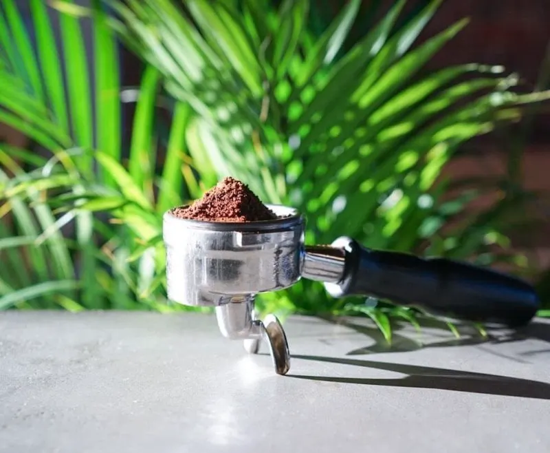 The espresso basket probably has more legs than the ground coffee. Credit: Revelstoke