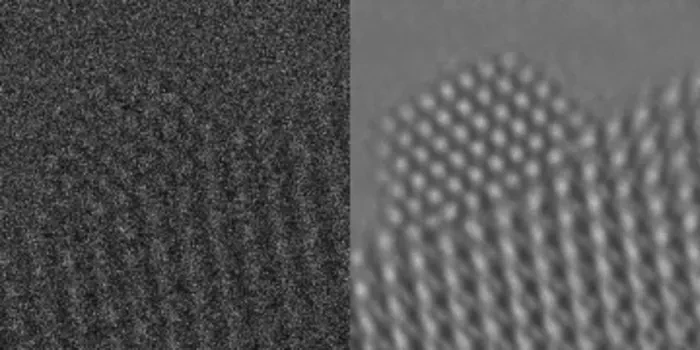 Nanoparticles under AI-assisted resolution
