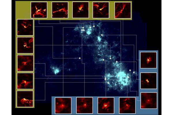 Ancient Stellar Nurseries: The Birth of Stars from Wispy Cosmic Clouds