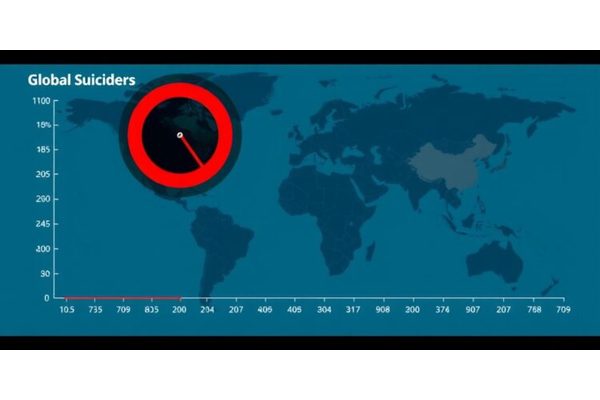 Global Suicide Rates: One Life Lost Every 43 Seconds, Equating to 740,000 Deaths Annually
