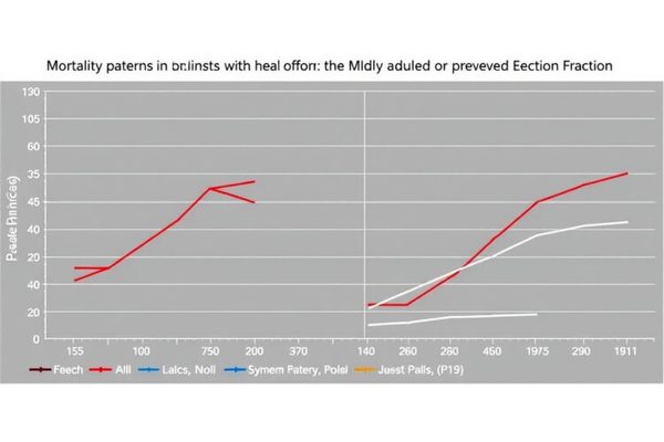 Mortality Patterns in Patients with Heart Failure and Mildly Reduced or Preserved Ejection Fraction
