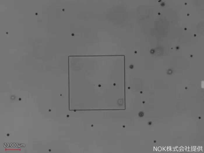 Video of beads passing through a pore