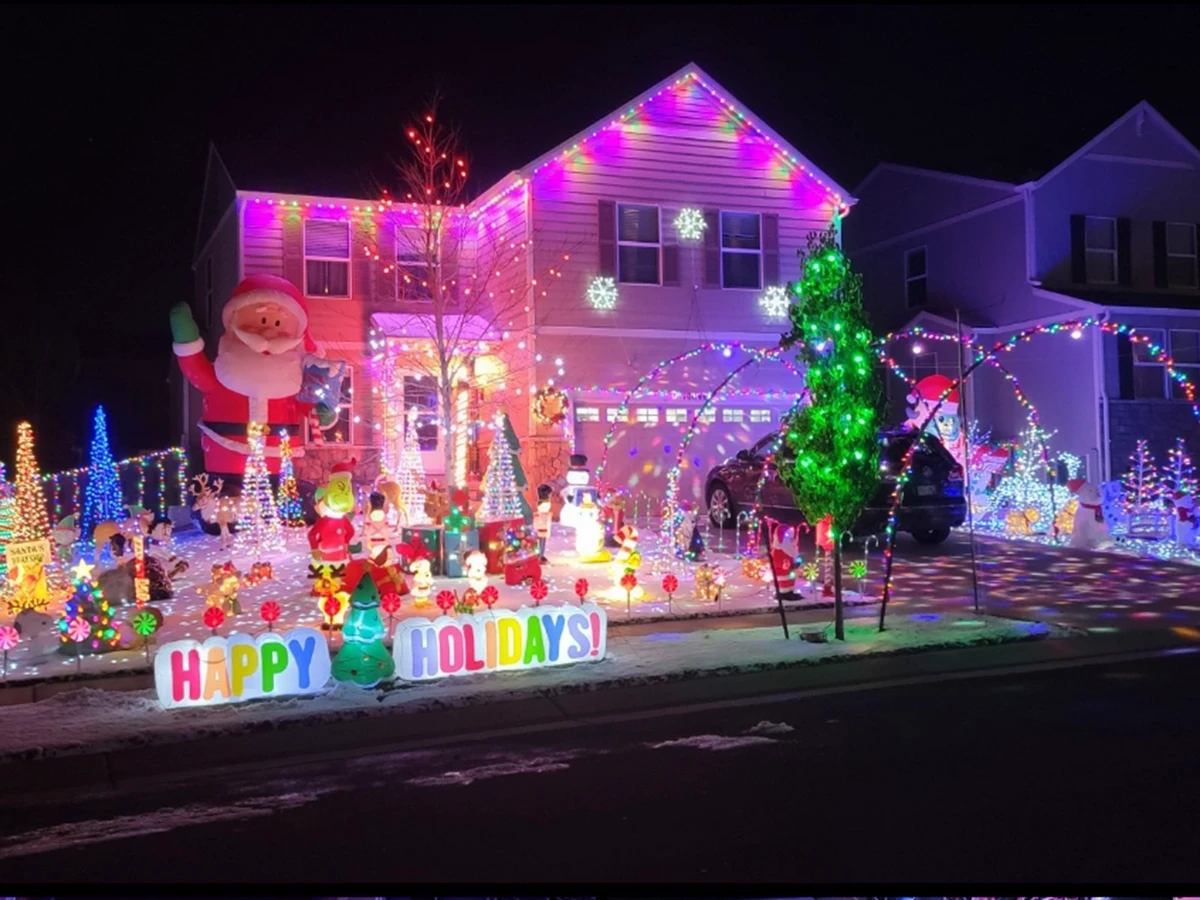 A house with Christmas lights in Commerce City