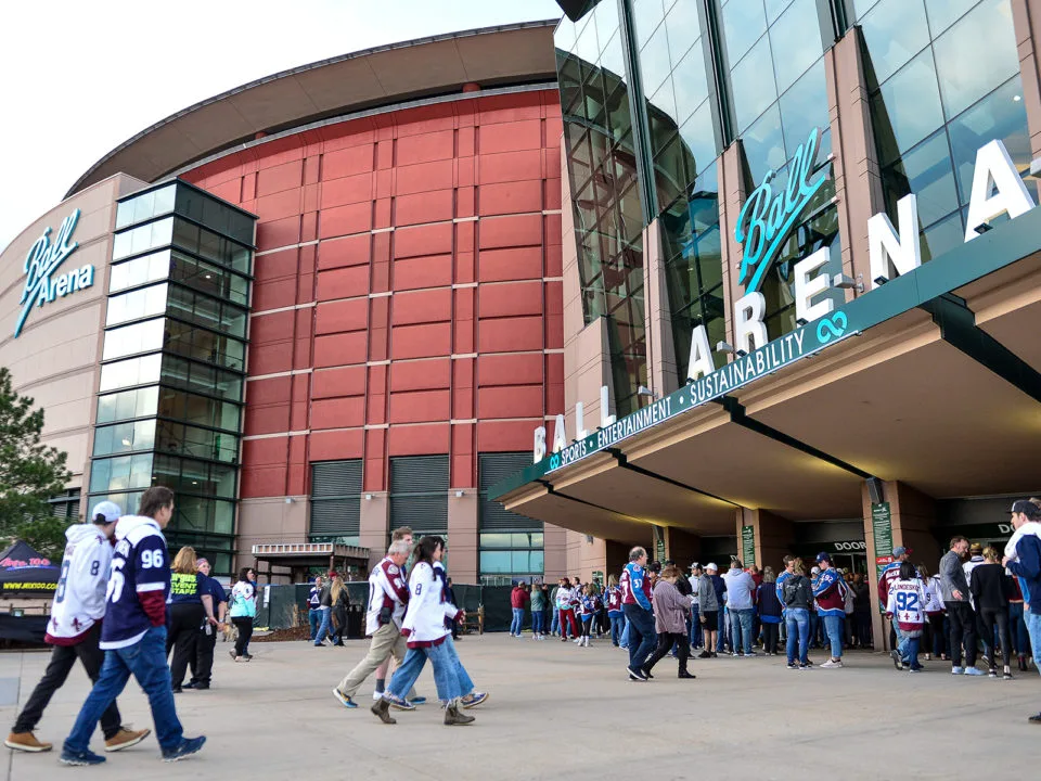 Avalanche fans enter Ball Arena